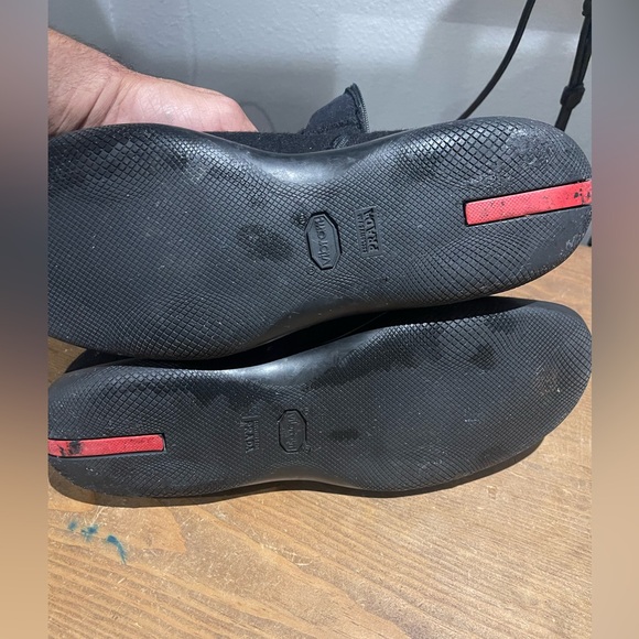 Men’s Prada quarter slide in boots size 10 all black cloth. - Picture 10 of 11